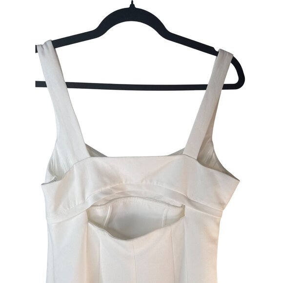 2/$30 NWT ZARA Medium Sleeveless White Mini Dress Cut Out Back Polyester Blend - Picture 10 of 14